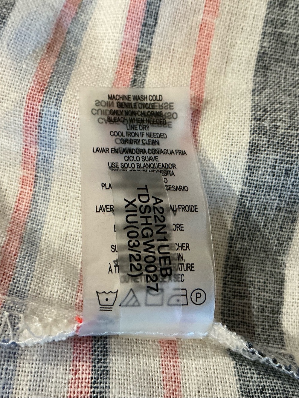 Tommy Hilfiger Linen Blend Sleeveless Dress Colorful Striped Print Vacation - Picture 16 of 16